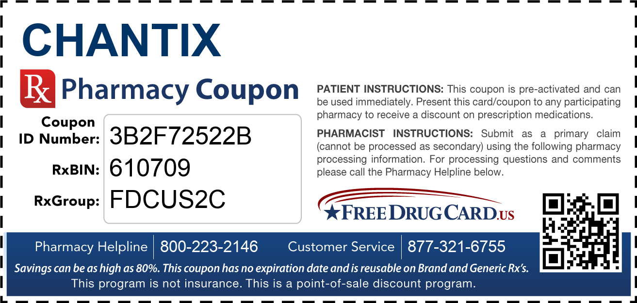 Discount Chantix Pharmacy Drug Coupon